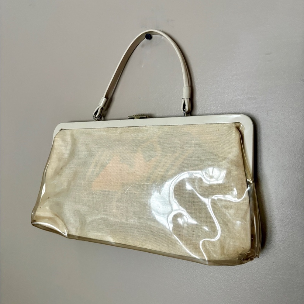 1960s vintage floral tapestry handbag grannycore purse metal frame clutch Unique - Picture 4 of 16